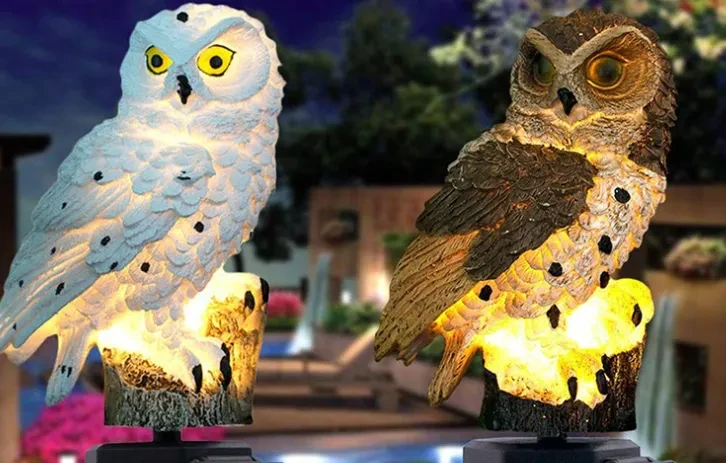 Waterproof Solar Owl Light  LED Pathway Light for Lawn, Garden & Outdoor Decor