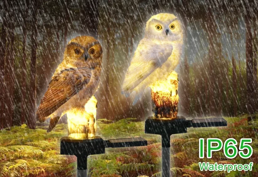 Waterproof Solar Owl Light  LED Pathway Light for Lawn, Garden & Outdoor Decor