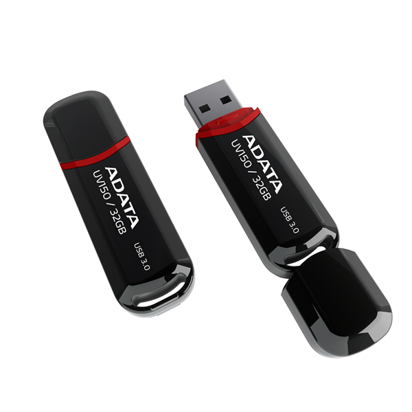 ADATA UV150 Dashdrive USB 3.2 32GB Black/Red Flash Drive