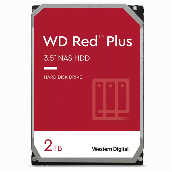 WD Red Plus 2TB SATA 3.5" Intellipower 64MB 5400RPM NAS HDD
