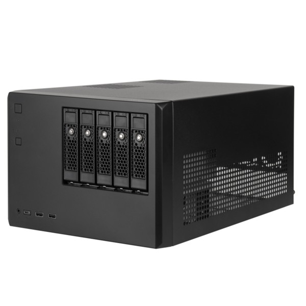 SilverStone CS351 mATX Black Storage Desktop with 5 Hotswap Bays