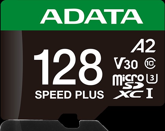ADATA Speed Plus microSDXC UHS-I U3 A2 V30 Card with Adapter 128GB