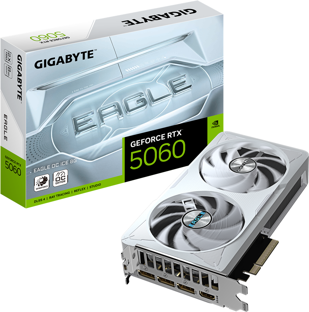 Gigabyte GV-N5060EAGLEOC ICE-8GD RTX5060 8GD PCIE Graphics Card
