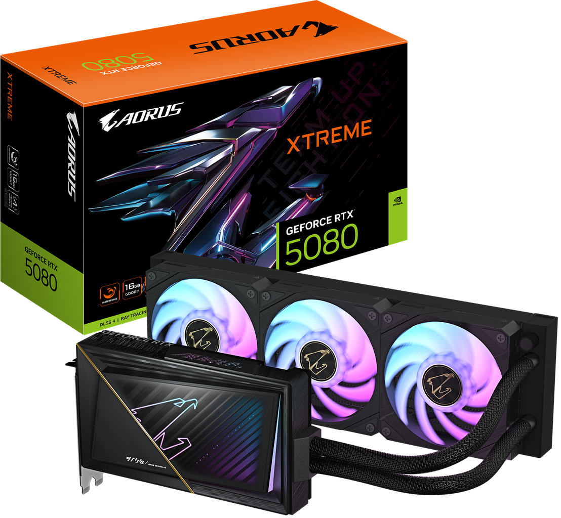 Gigabyte GV-N5080AorusX W-16GD RTX5080 16GB GDDR6X PCIE Graphics Card