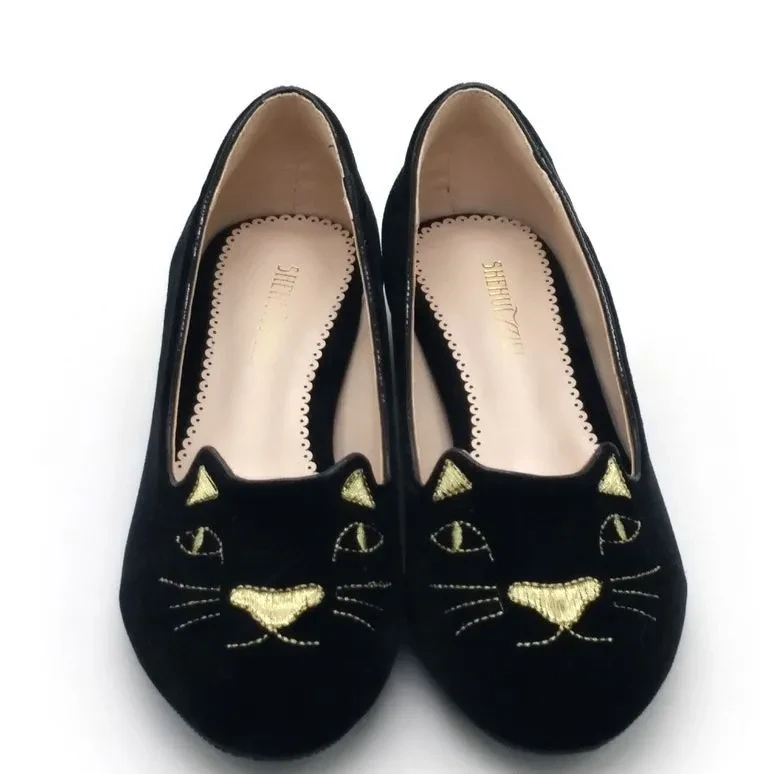 black ballet flats