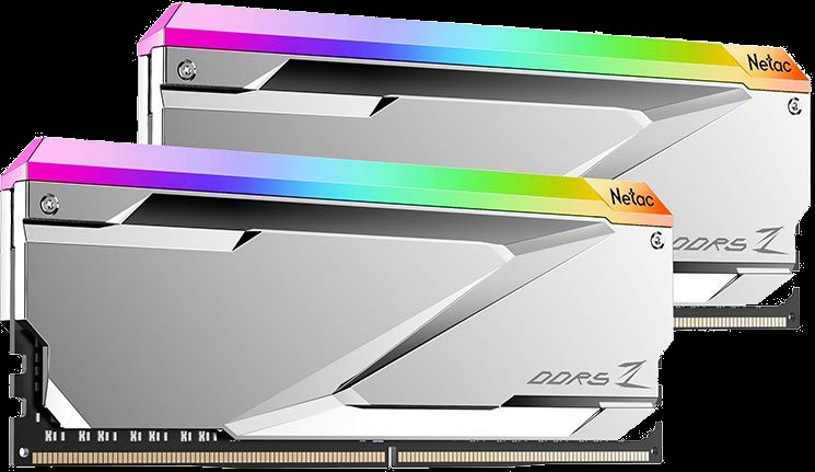 Netac Z RGB 32GB (2*16GB) DDR5-6400 C32 DIMM Gaming RAM Silver