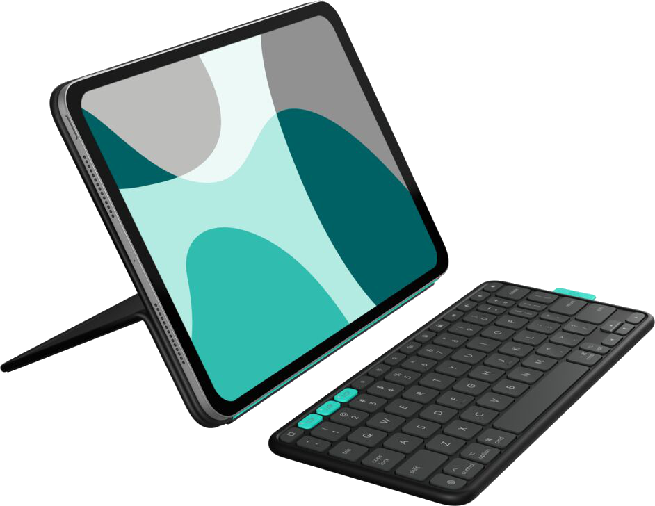 Logi Flip Folio iPad Pro 11" (M4) & iPadAir (M2&M3), 5thGen Graphite