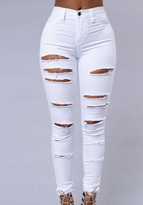 Sexy Ripped Denim Jeans for Women