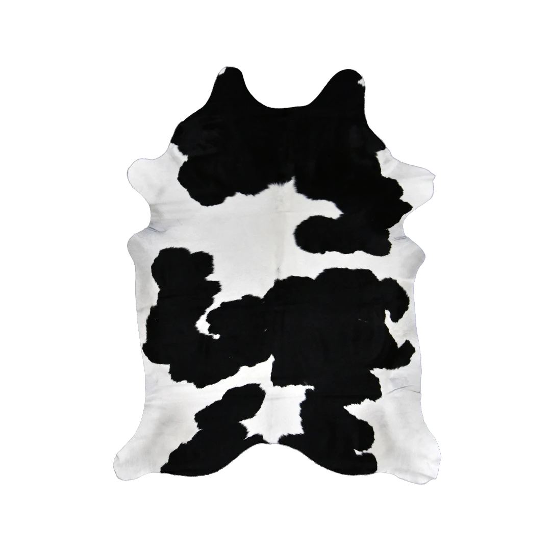 NATURAL COWHIDE RUG BLACK & WHITE