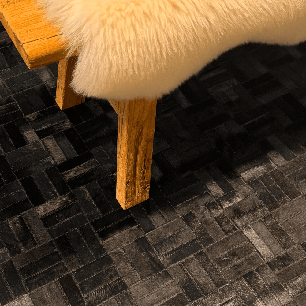 COWHIDE PARQUET RUG 1.6X2.3