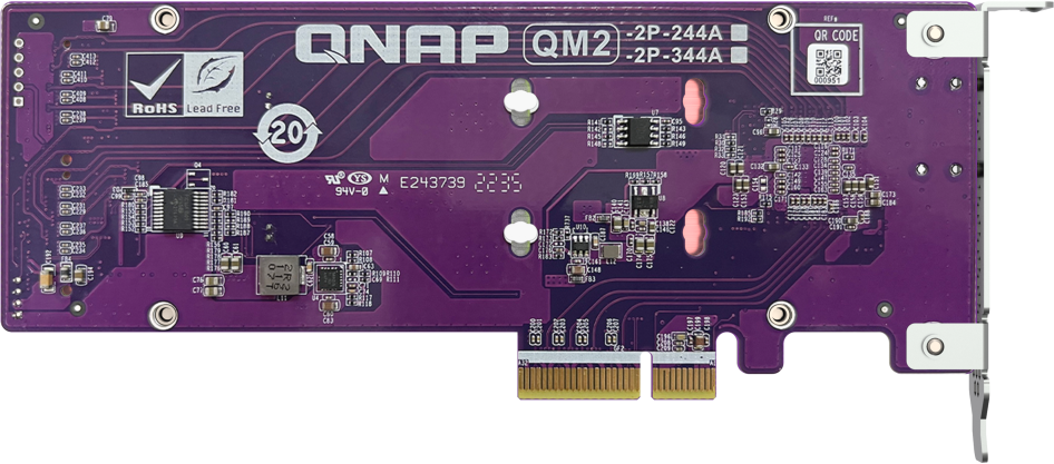 QNAP QM2-2P-344A Dual M.2 PCIe Expansion Card