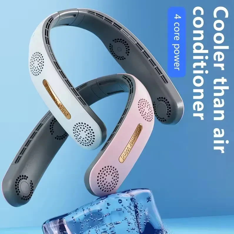 SummerWind Sports USB Folding Leafless Hanging Neck Electric Fan