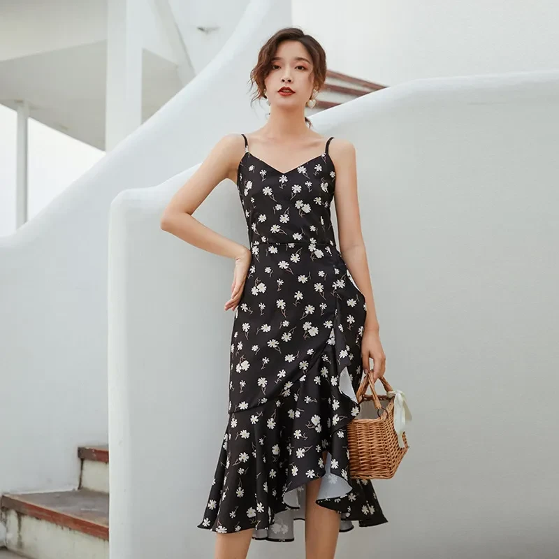 A New Day Black Floral Dress