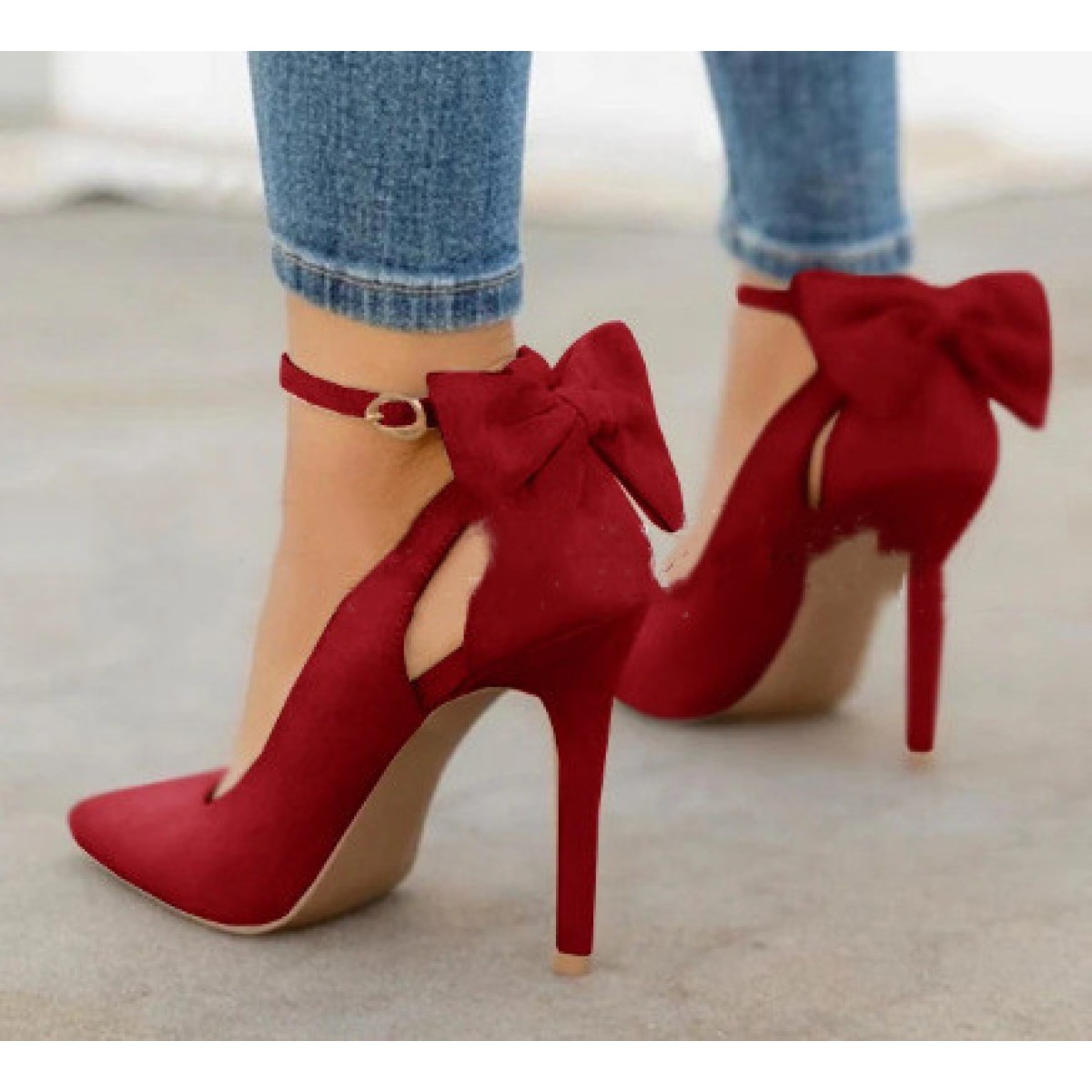 A New Day Red Bow Heels