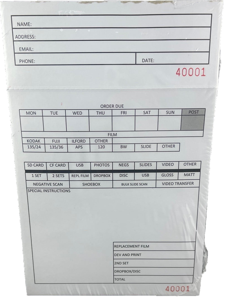 Work Order Pad (Box 500)