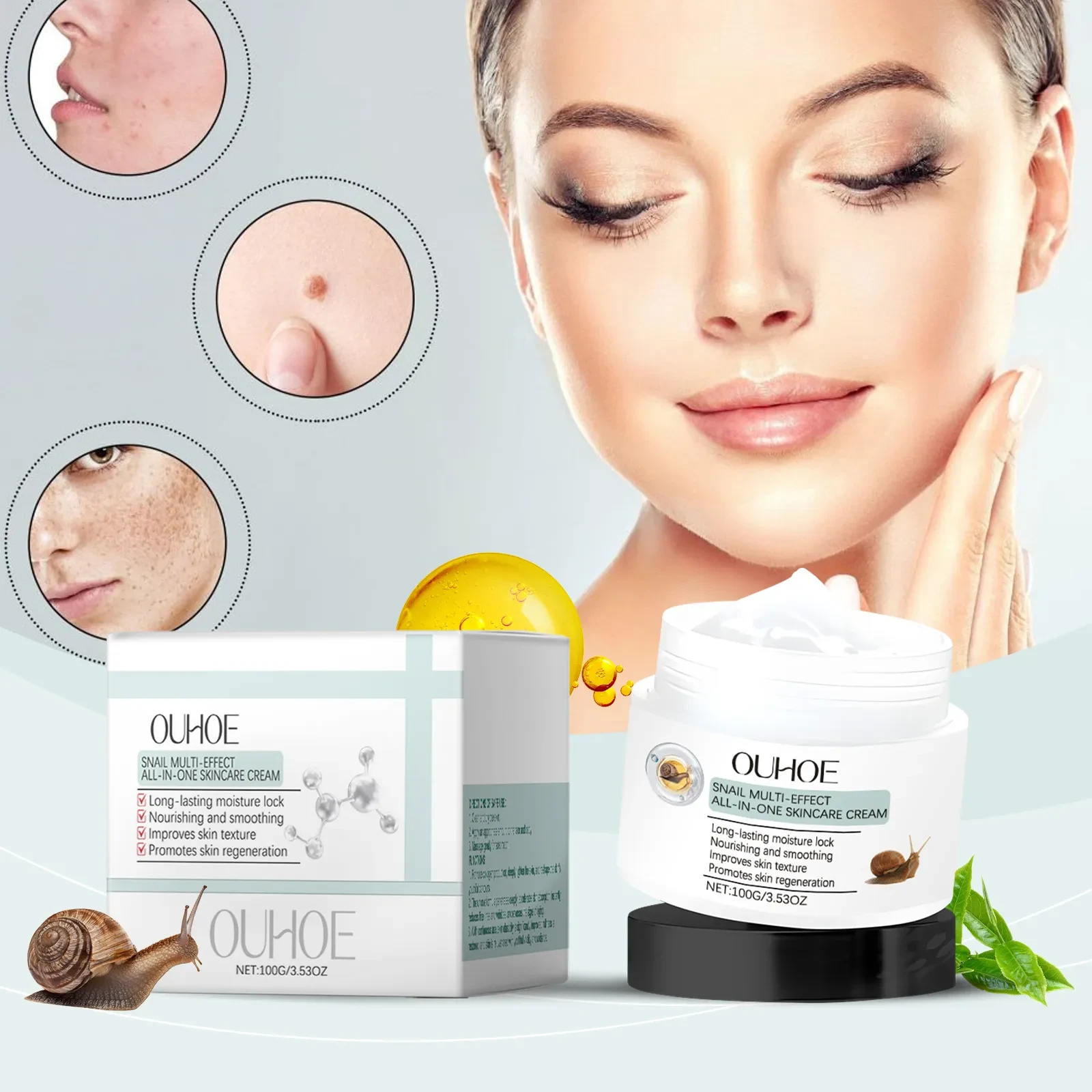 OUHOE Snail Multi Effect Skincare Cream