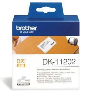 Brother DK11202 300 Shipping/Name Badge Labels 62mm x 100mm