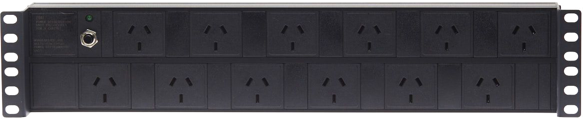 4Cabling 2RU 12 Way GPO Horizontal PDU Recessed Rack Mount (Drop Ship)
