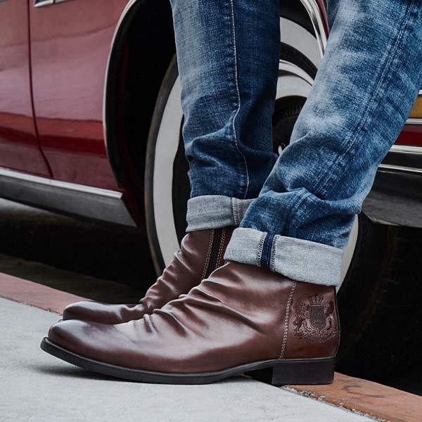 Men's Vintage Rider Leather Boots