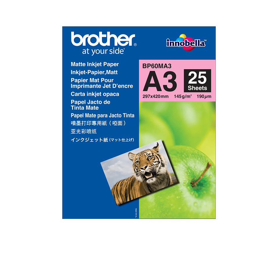 Brother BP60MA3 A3 Matte Inkjet Paper 145GSM 25 Sheets
