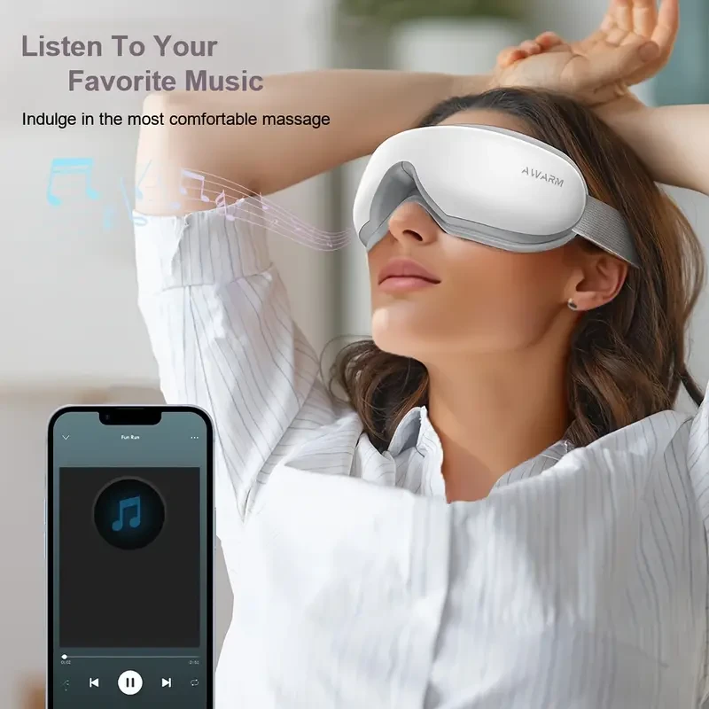 JustEvo Music Eye Massager with Heat & Airbag Vibration