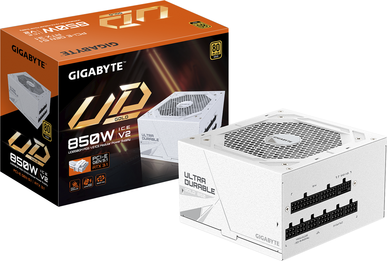 Gigabyte GP-UD850GM ICE 850W ATX Gold Full Modular PSU 1
