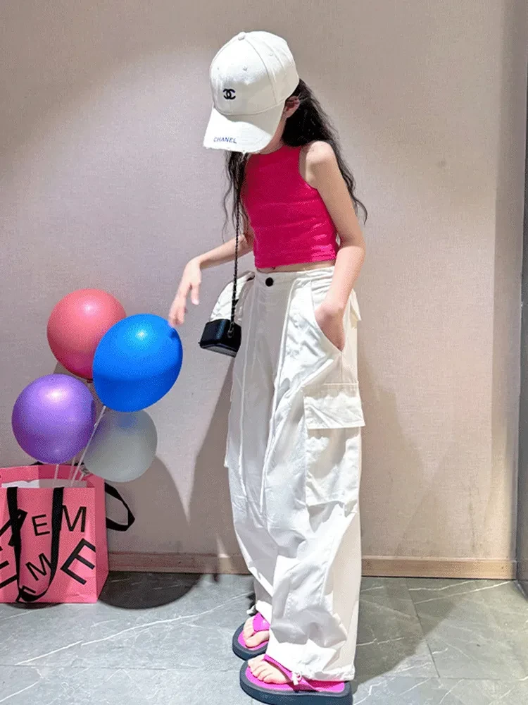 Girls' Overalls Thin Women's Older Children Hip Hop Costume