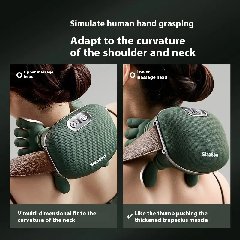 Compact New Neck Shoulder Massager 4D Kneading with Heat
