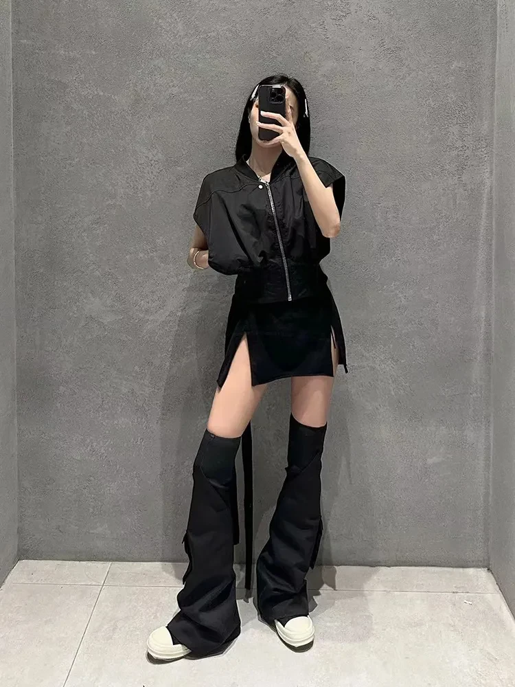 Split Pants Boots Fried Street Boots Canvas Goddess Pocket Boots Over-the-knee Boots