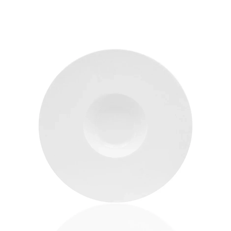 Crockery Pasta Bowl Plate White 9.5"