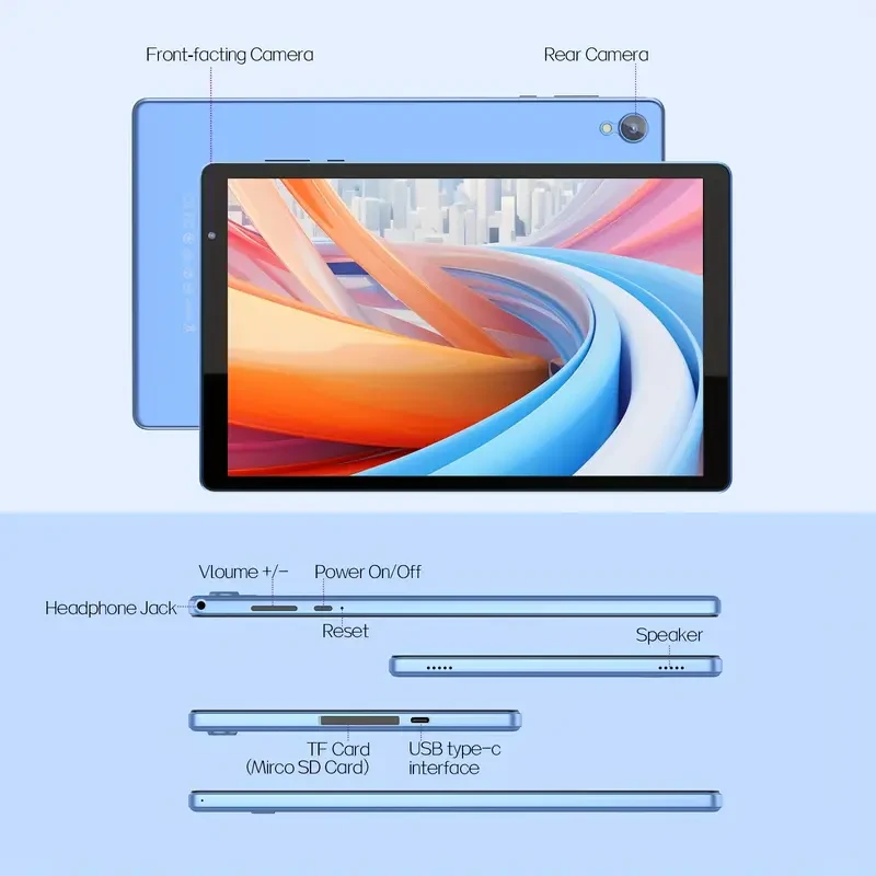 FITIFUN 10-Inch Android 14 Tablet  Powerful Performance, Stunning Display, and Long-Lasting Battery for All Your Needs