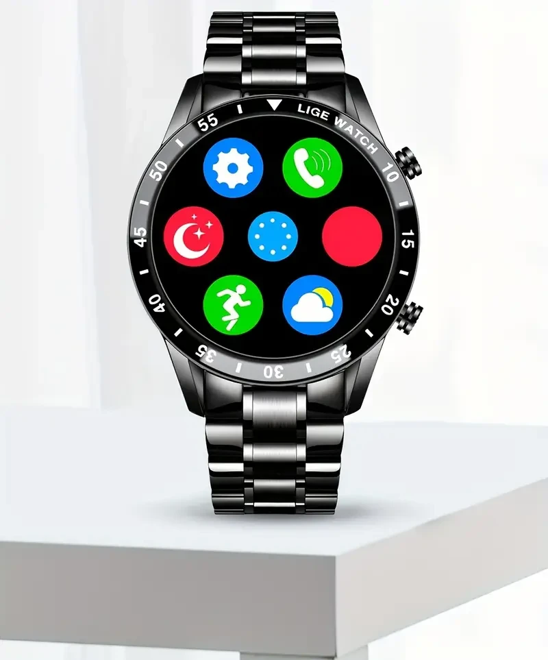 LIGE Men's Smart Watch  Premium Smart Watch with Wireless Talk, Fitness Tracker, and Outdoor Features