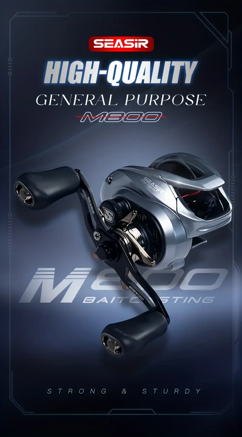 SEASIR M800 Baitcasting Fishing Reel High-Speed Performance for Fresh and Saltwater Fishing
