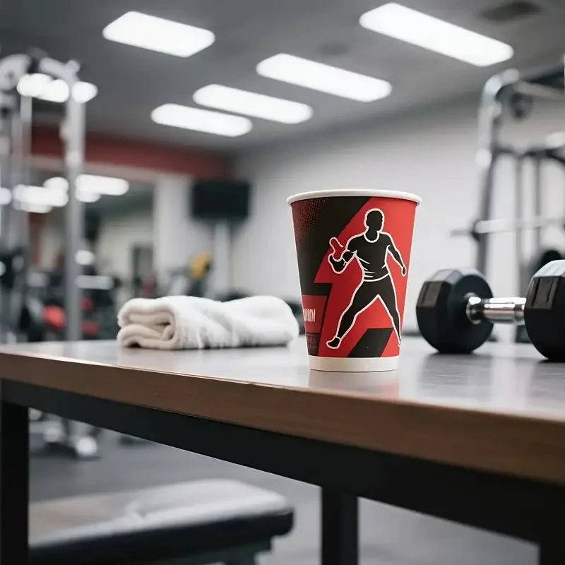 Custom 9oz Thickened Disposable Paper Cups  Ideal for Hot and Cold Drinks, Perfect for Corporate Promotions