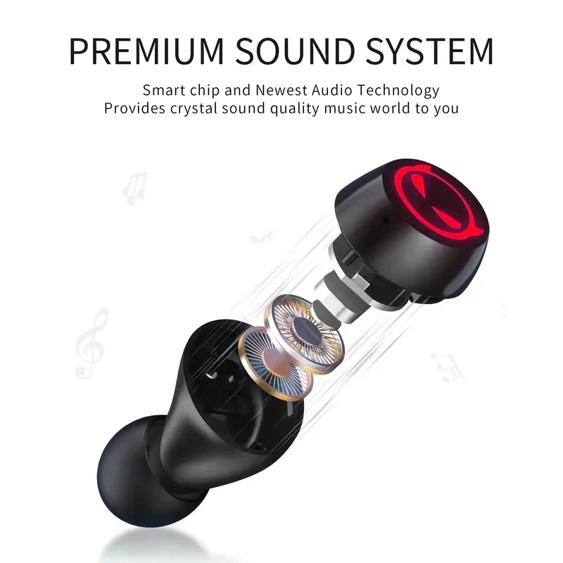 CyberDyer Men's Earbuds: Premium Wireless Sound with Intelligent Noise Cancellation