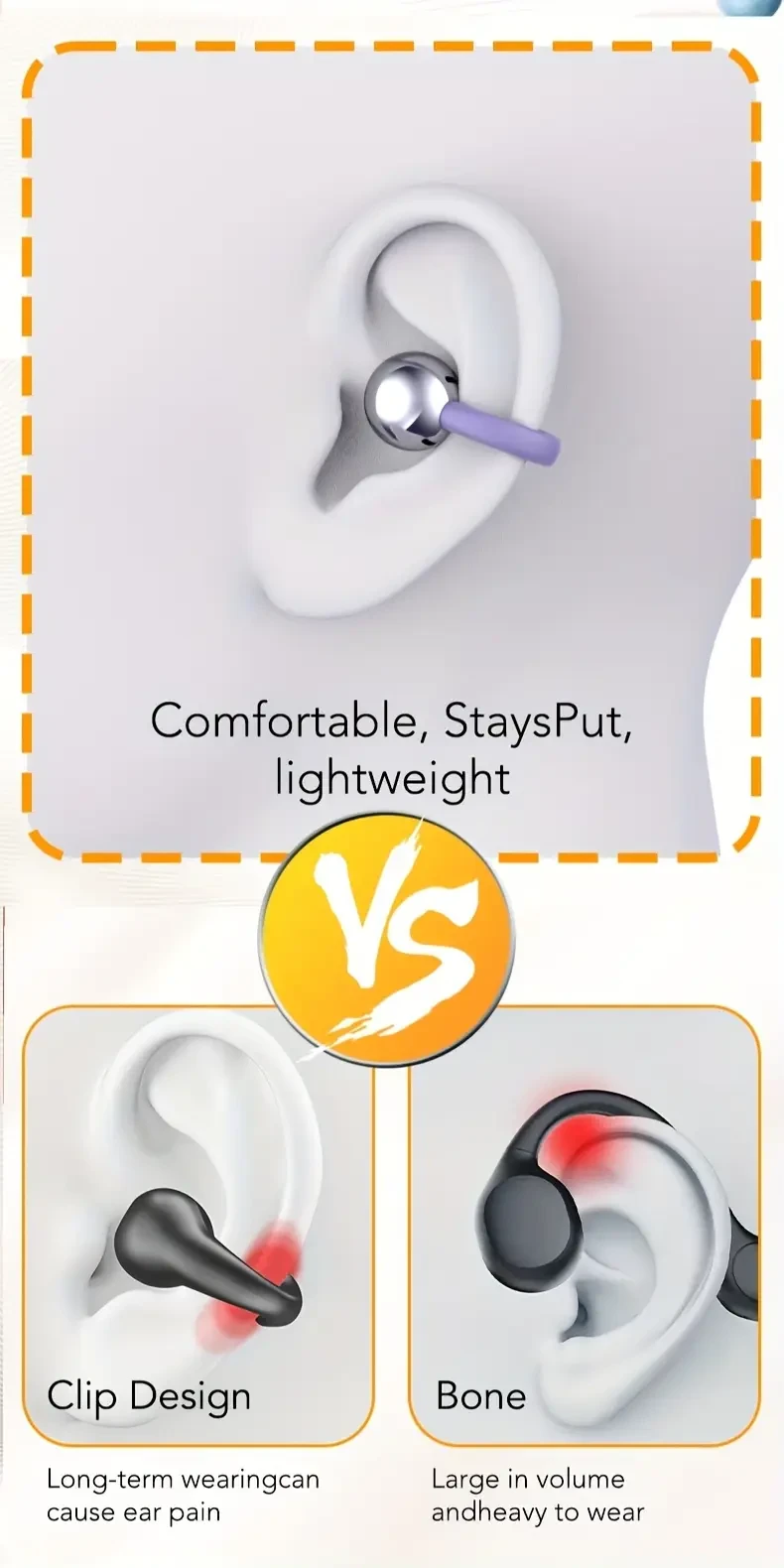 MINISO MS201 BT V6.0 Wireless Ear Clip-On AI Translator Buds: The Ultimate Wireless Translator and Earphones for Active Lifestyles