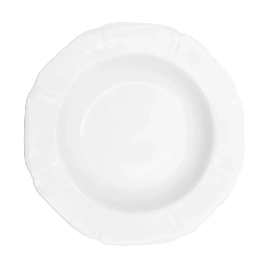 Crockery Plate Lotus Shape White 7.5"