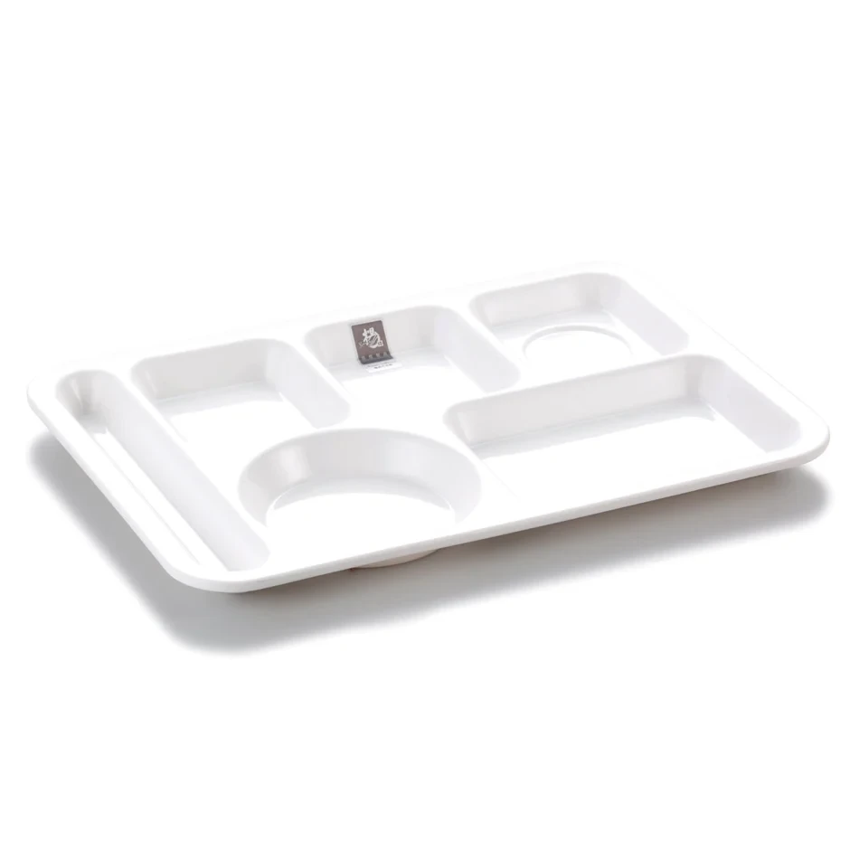 Melamine Six Side Tray White 35.8cmx25.5cmx2cm