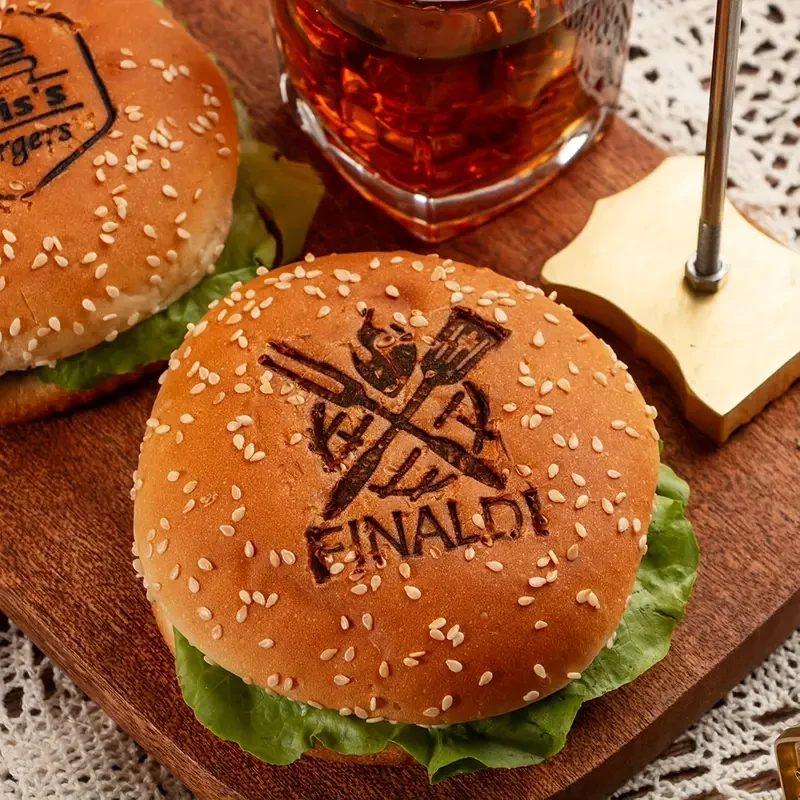 CRAWELL Personalized Branding Iron  High-End Brass Stamp for Burgers, BBQ & More