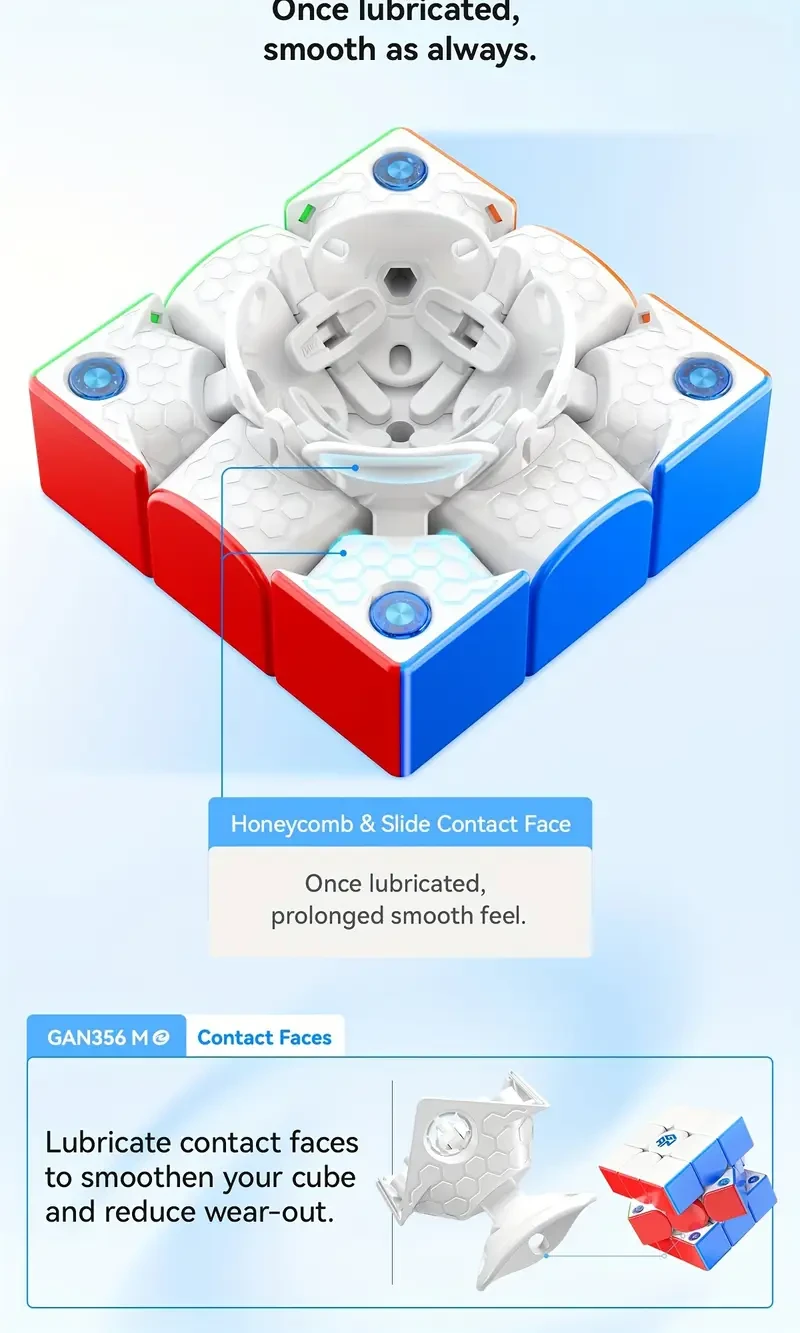 GanCube GAN356 M E 3x3 Magnetic Speed Cube  Stickerless Educational Puzzle Toy