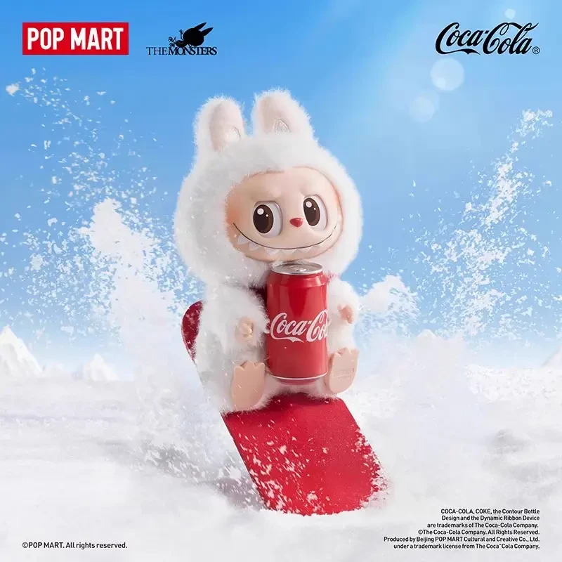 POP MART LABUBU Coca-Cola Plush Furry Blind Box Pendant  Collectible Plush Charm