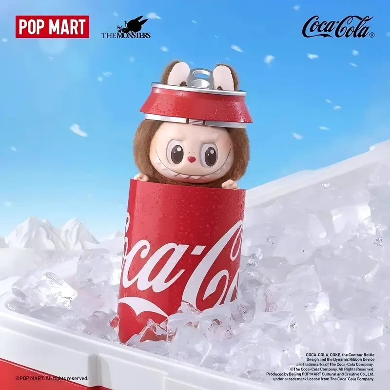 POP MART LABUBU Coca-Cola Plush Furry Blind Box Pendant  Collectible Plush Charm