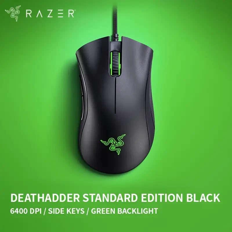 Razer DeathAdder Standard Edition Gaming Mouse 6400 DPI Optical Sensor, Wired USB Design