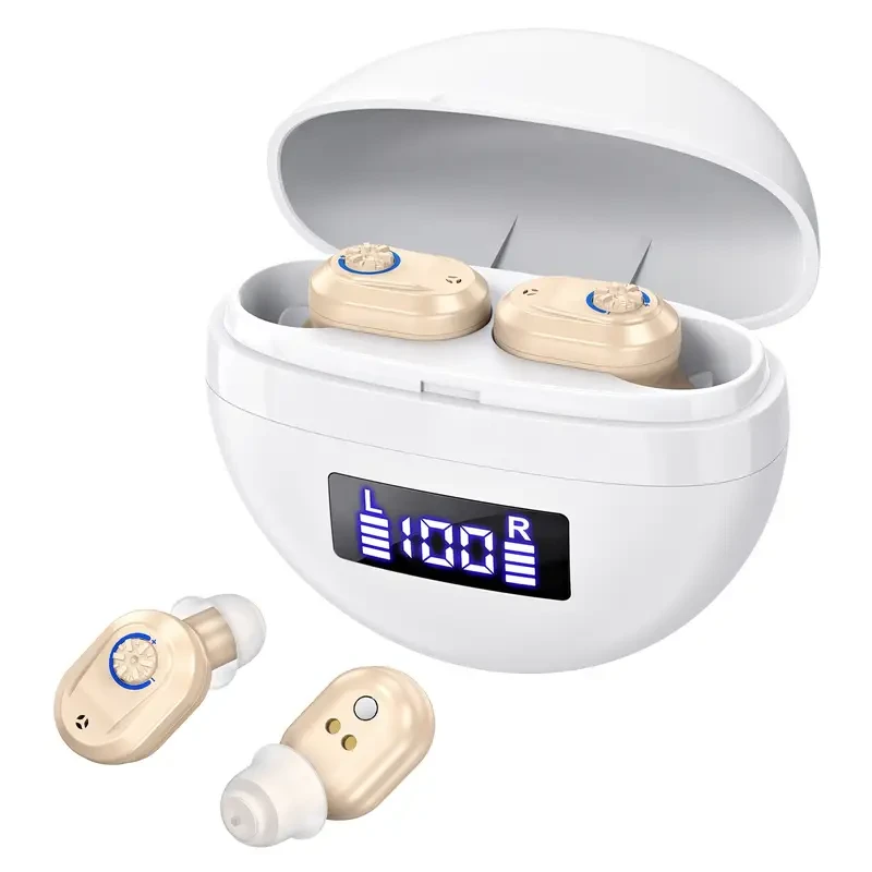 RKEPIE Rechargeable Sound Amplifier  Portable Noise-Cancelling Hearing Device with Adjustable Volume