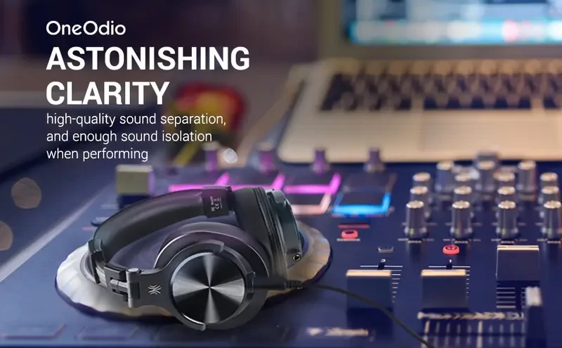 OneOdio A71m Professional Studio & Gaming Headset Over-Ear Wired Headphones with Boom Microphone