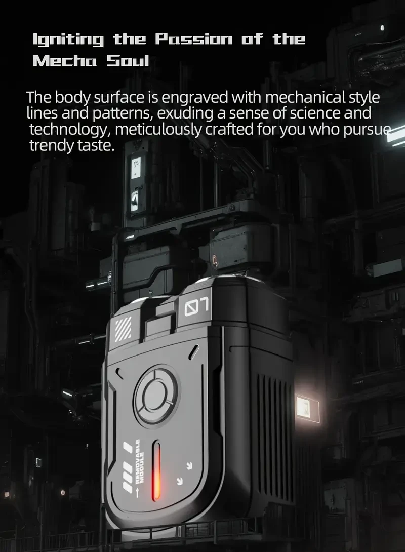 WITZIO Mech World Mens Electric Shaver  Dual Blade USB Rechargeable Grooming Tool