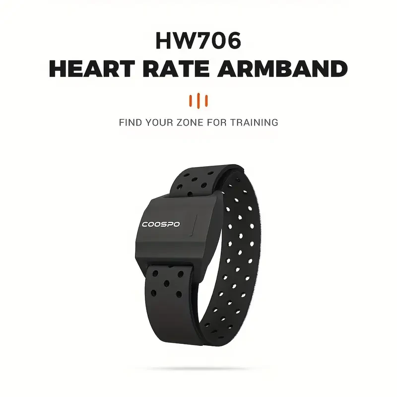 COOSPO HW706 Wireless ANT+ Heart Rate Monitor Armband  USB Rechargeable Fitness Tracker