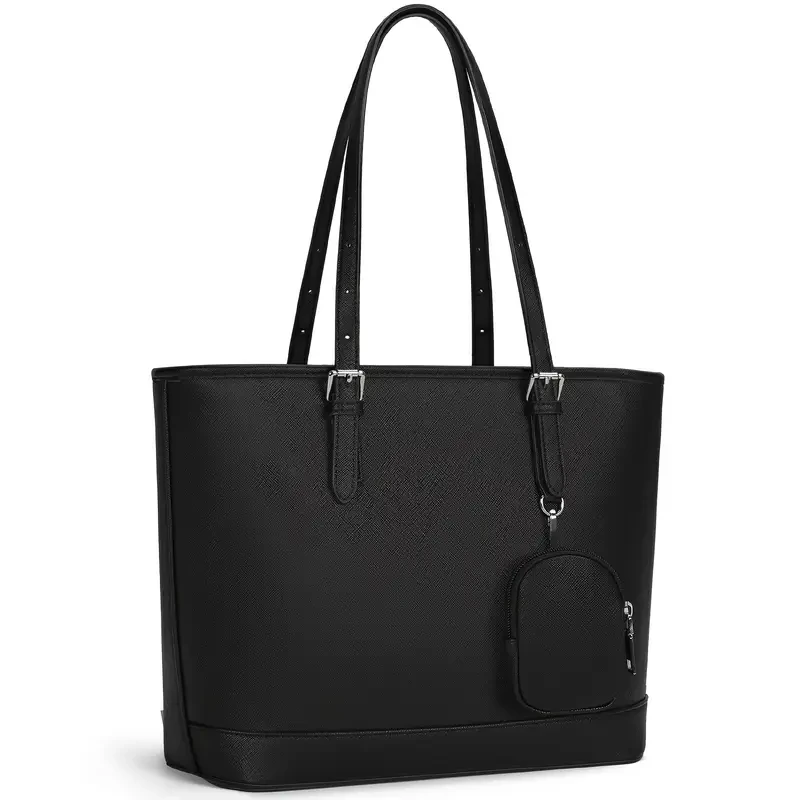 NEWHEY Womens Tote Bag  Large Capacity Faux Leather Shoulder Handbag with Removable Pouch