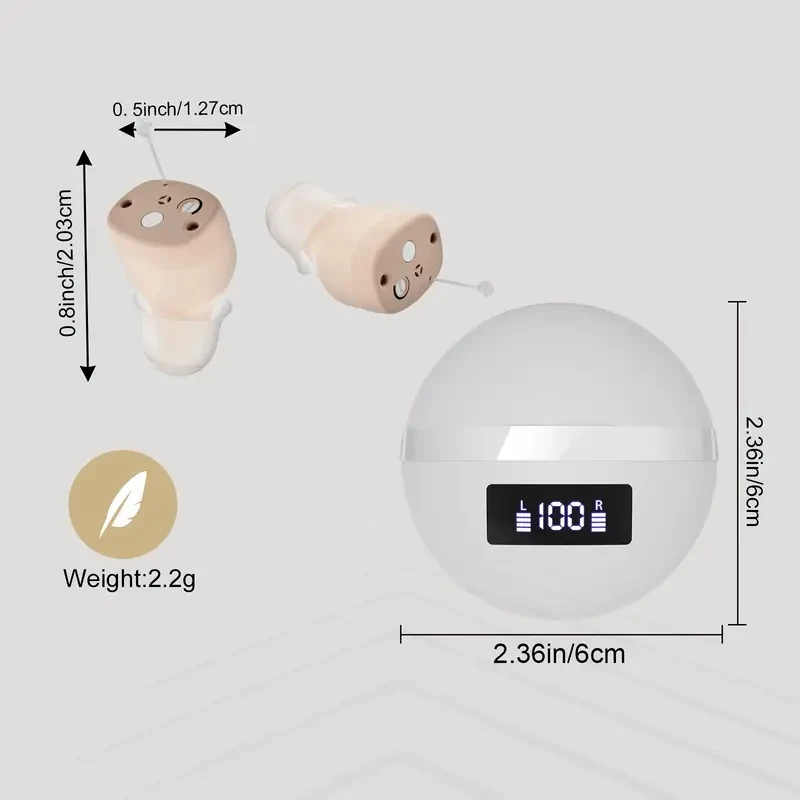 RUYIOER Sound Amplifier Kit with Portable Charging Case