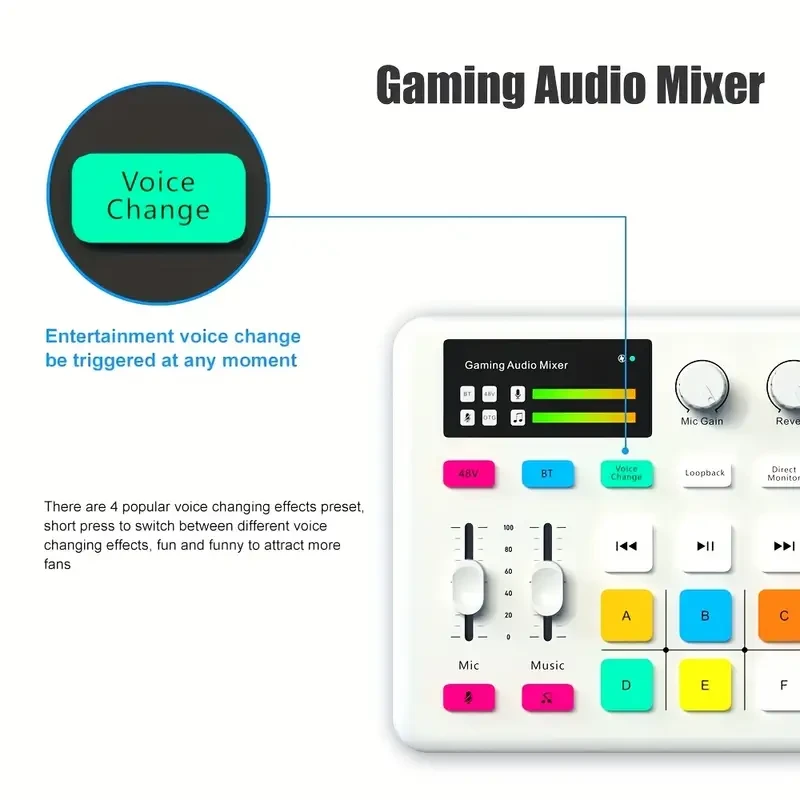 NXG Professional Gaming Audio Mixer with RGB